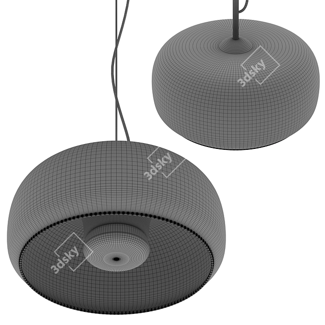 Sleek Modern Pendant Lamp 3D model image 5