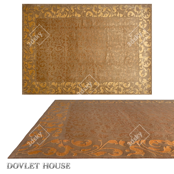 Title: Luxury Silk Wool Carpet - Dovlet House (Art 5830) 3D model image 1