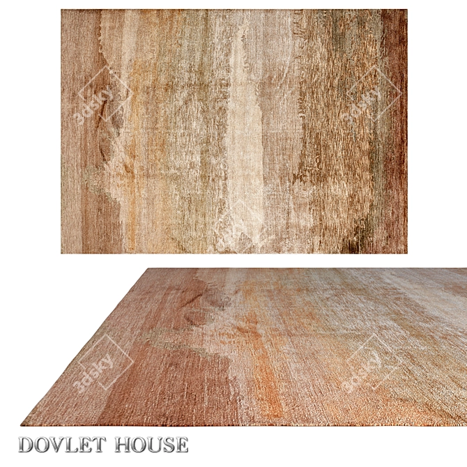 DOVLET HOUSE Silk Carpet (Art 12463) 3D model image 1