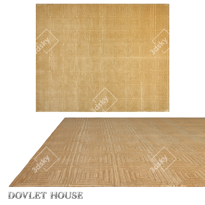 Luxury Gansu Wool Silk Carpet 3D model image 1