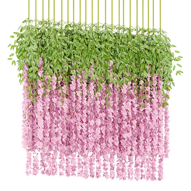Artificial Hanging Flowers: Lifelike Home Decor 3D model image 4
