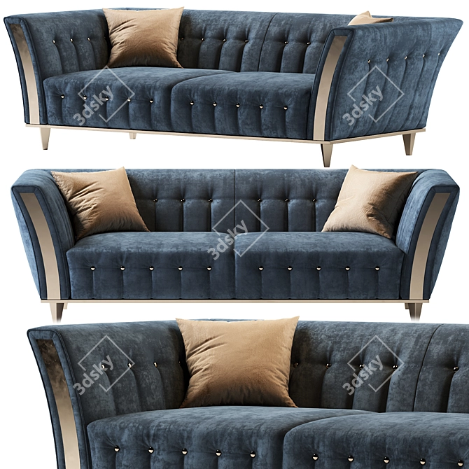 Elegant Diamante Sofa 3D model image 1