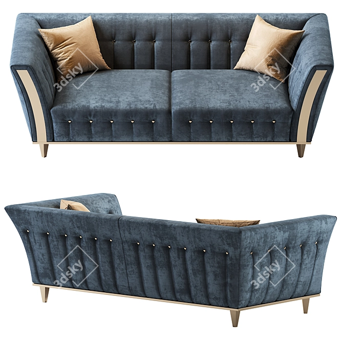 Elegant Diamante Sofa 3D model image 3