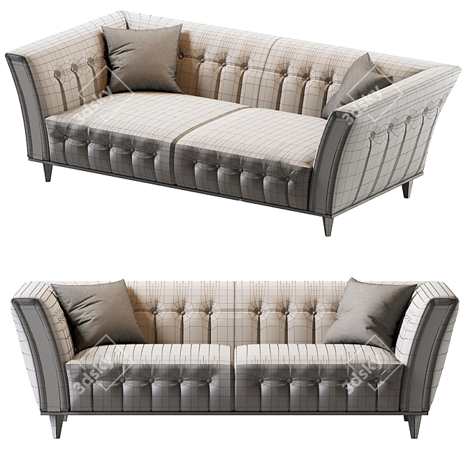 Elegant Diamante Sofa 3D model image 5