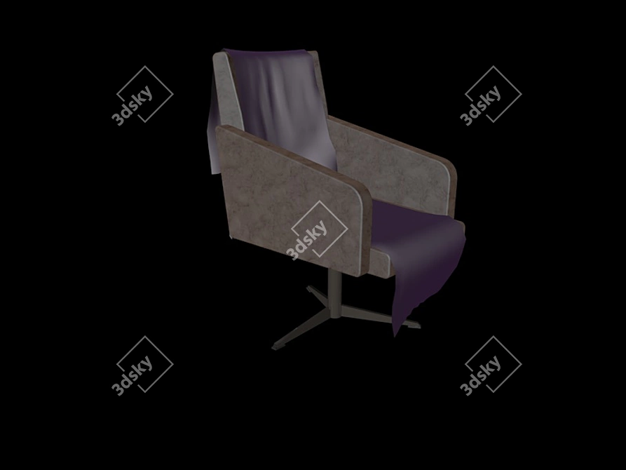 Cozy Lounge Chair 3D model image 1