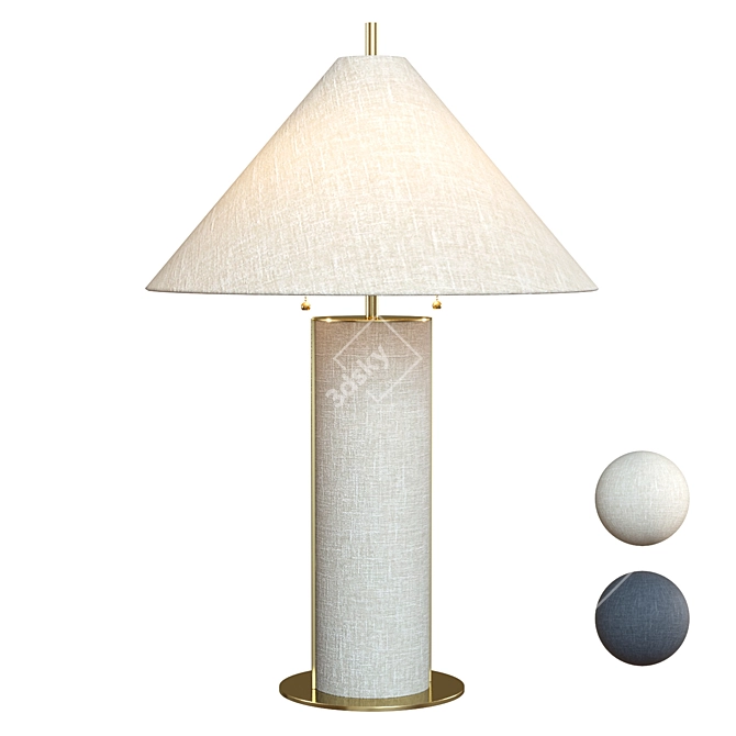 Elegant Remi Table Lamp - Crate & Barrel 3D model image 1