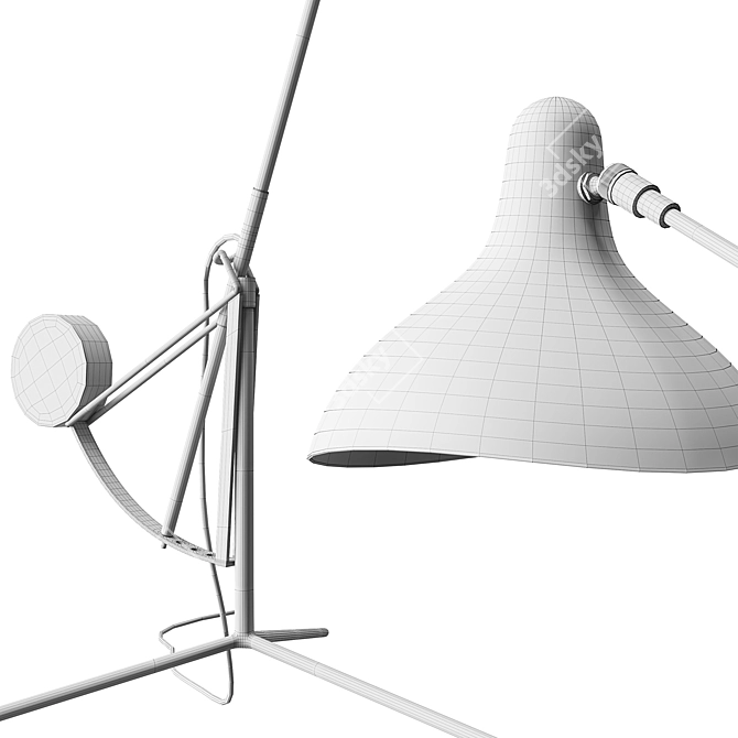 DCW Mantis BS1 Floor Lamp - Versatile and Elegant 3D model image 3