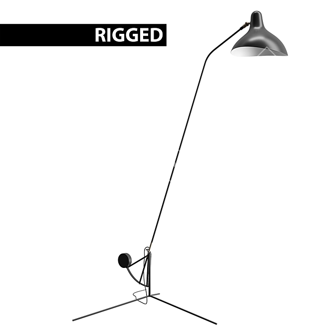 DCW Mantis BS1 Floor Lamp - Versatile and Elegant 3D model image 4