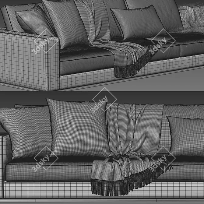 Modern Minotti Andersen Sofa: Stylish & Comfortable 3D model image 3