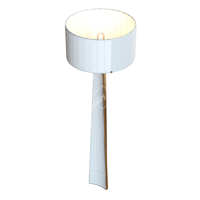 Elegant Isla Triangle Floor Lamp 3D model image 7