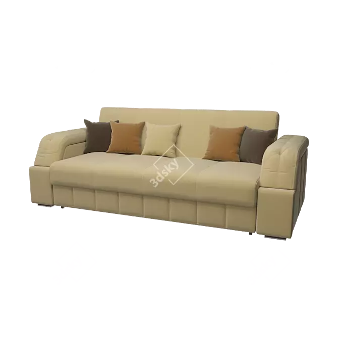 Comfortable Alfa 1BD Sofa 3D model image 1