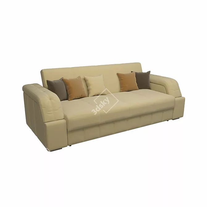 Comfortable Alfa 1BD Sofa 3D model image 2