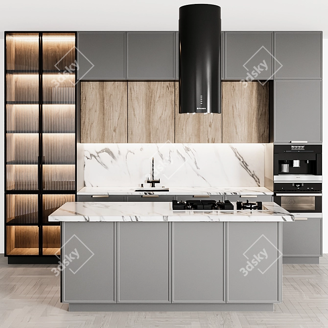 Modern Kitchen Appliance 3D model image 6