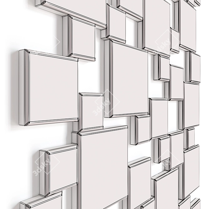 Title: Elegant Yovas Wall Mirror 3D model image 4