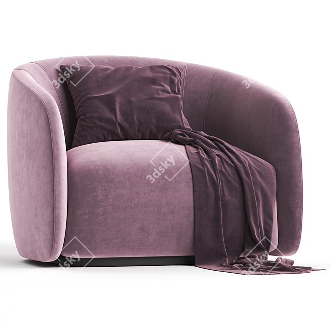 Elegant Fanny Armchair: A Perfect Blend of Style and Comfort 3D model image 2