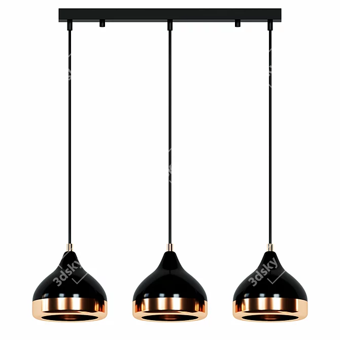 Elegant Drop Pendant Light 3D model image 1