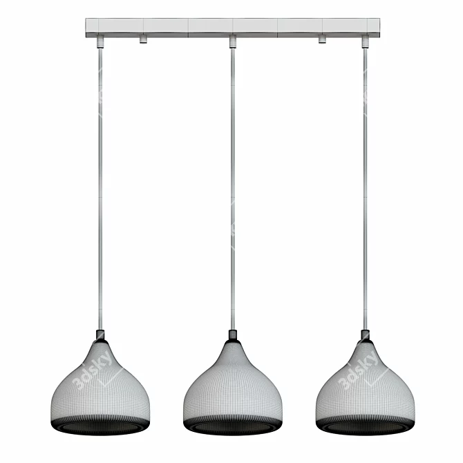 Elegant Drop Pendant Light 3D model image 2