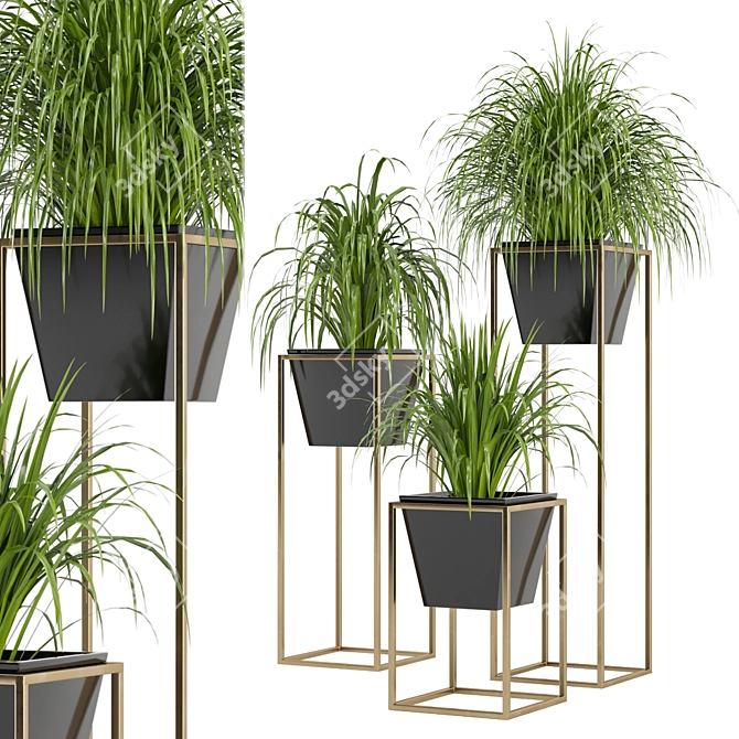 Modern Indoor Plants: Ferm Living Bau Pot Set 3D model image 1