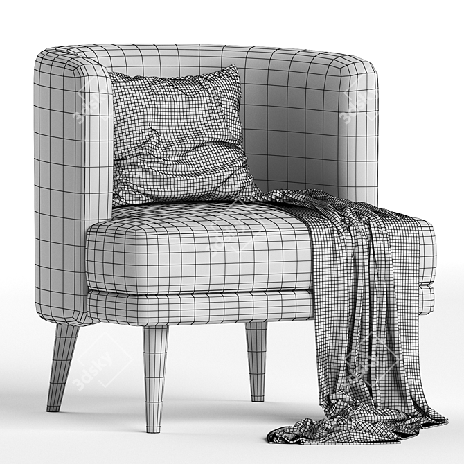 Modern Key West Armchair 3D model image 3