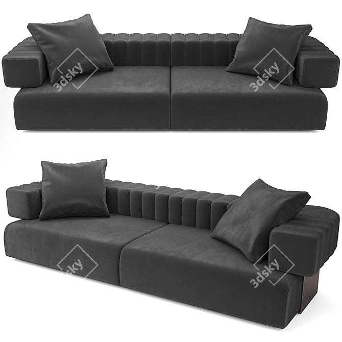 Elegant Fendi Casa Truman Sofa 3D model image 1