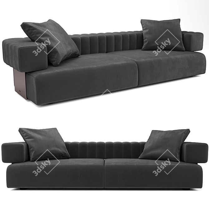 Elegant Fendi Casa Truman Sofa 3D model image 2