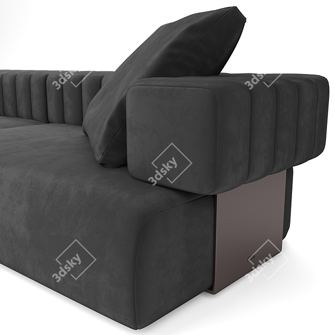 Elegant Fendi Casa Truman Sofa 3D model image 4