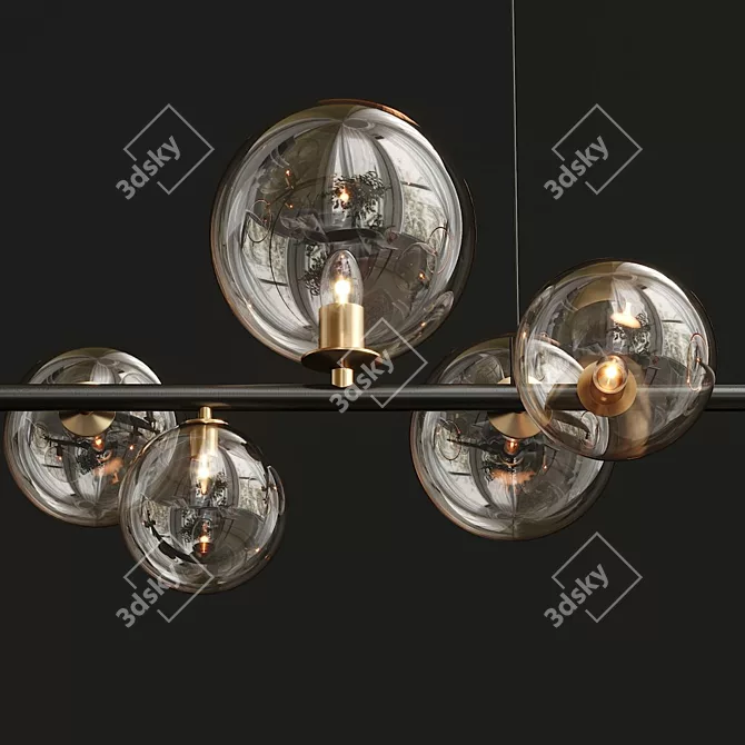 Elegant Iona-L Design Chandelier 3D model image 3