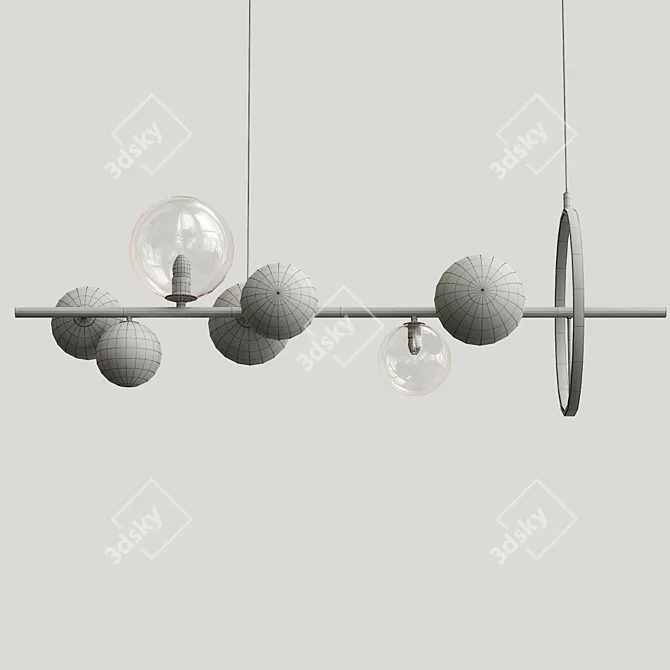 Elegant Iona-L Design Chandelier 3D model image 4