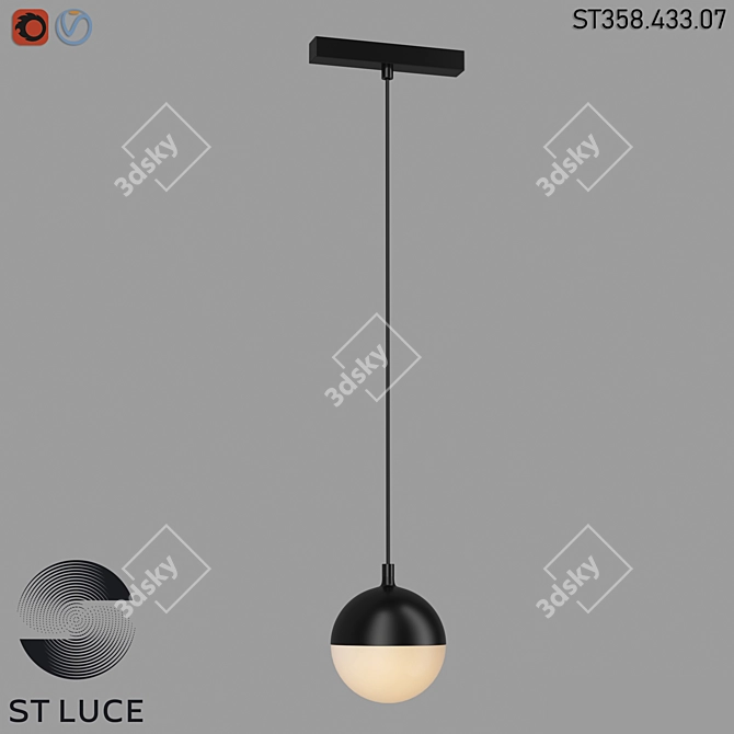 Modern Magnetic Track Light ST358 3D model image 1