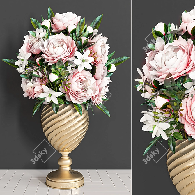 Indoor Bouquet Collection: 112 Varieties 3D model image 1