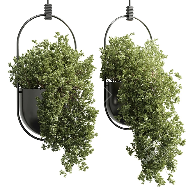 Hanging Pot Collection: 15 Metal Bax Vase  3D model image 1