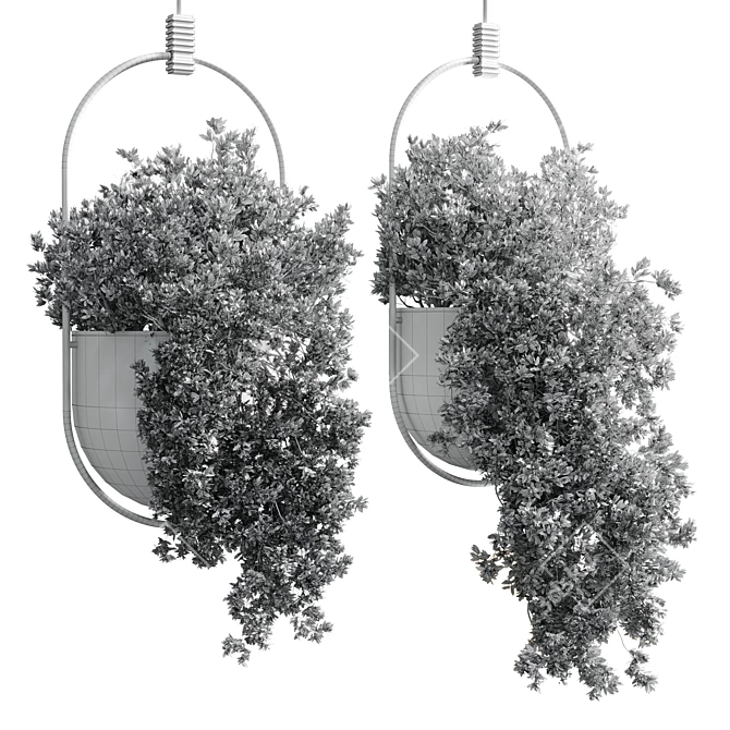 Hanging Pot Collection: 15 Metal Bax Vase  3D model image 2