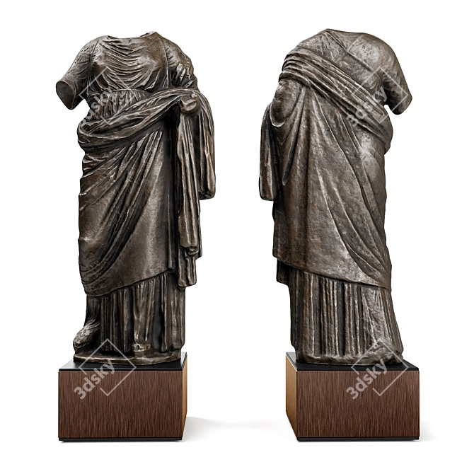 Elegant Athena Statue: Handcrafted Marvel 3D model image 2