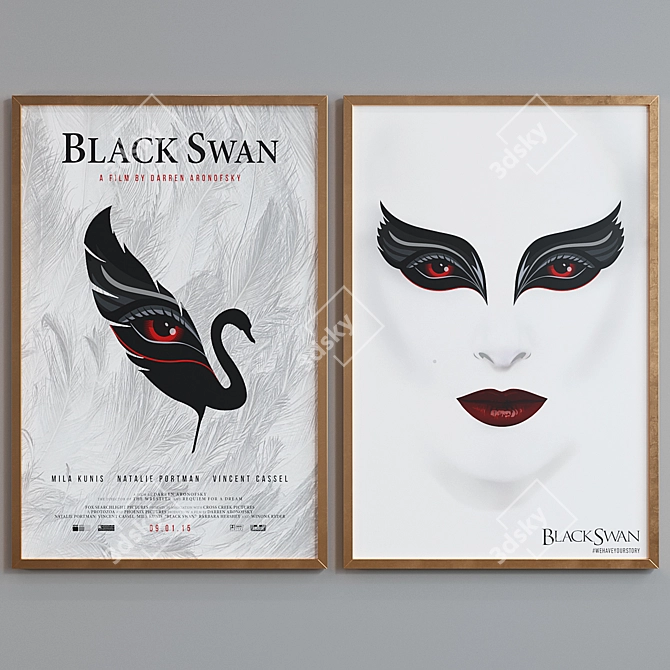 Black Swan Movie Poster Frame Set 3D model image 4