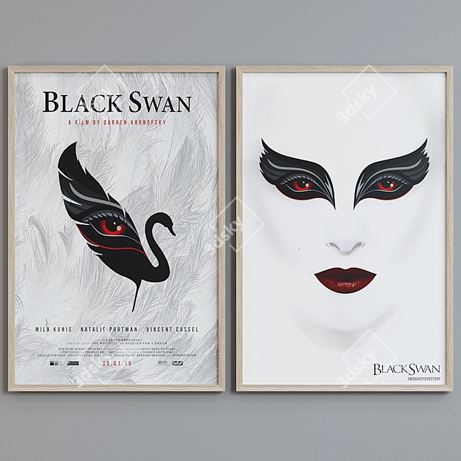 Black Swan Movie Poster Frame Set 3D model image 5