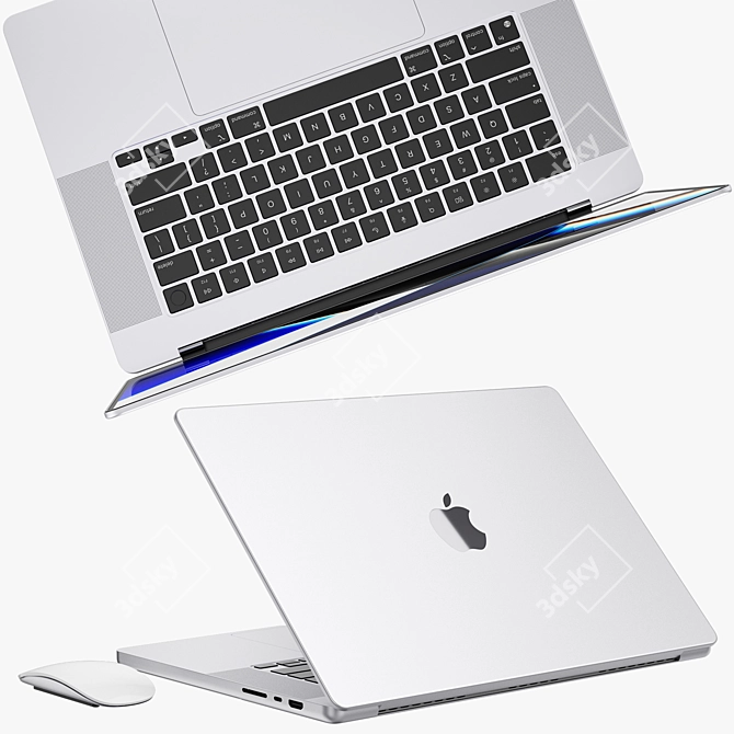 Sleek and Powerful: Apple MacBook Pro 16" 2021 3D model image 5