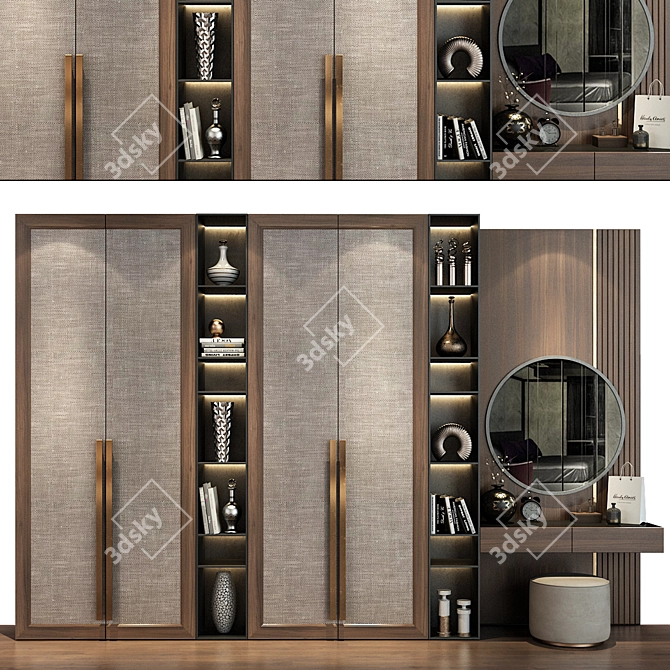 Hallway Cabinet Set | Customizable Modern Furniture 3D model image 1