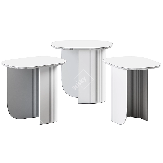 Elevate Sand Side Table 3D model image 2