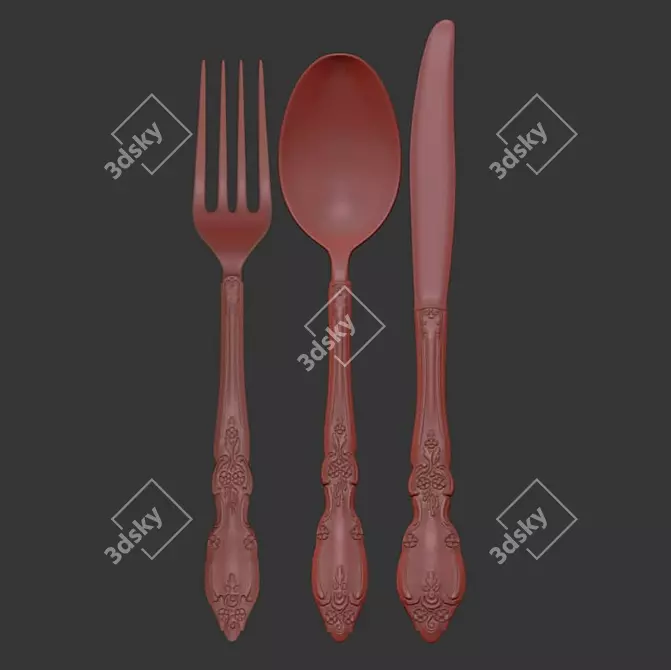 Elegant Dinnerware Set 3D model image 4