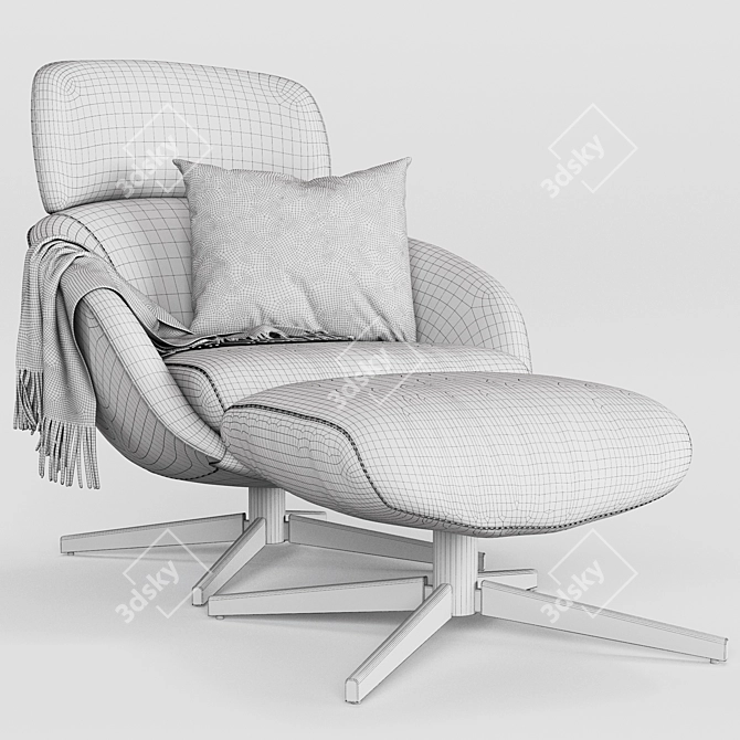 Modern Design Minotti Russel Armchair 3D model image 5