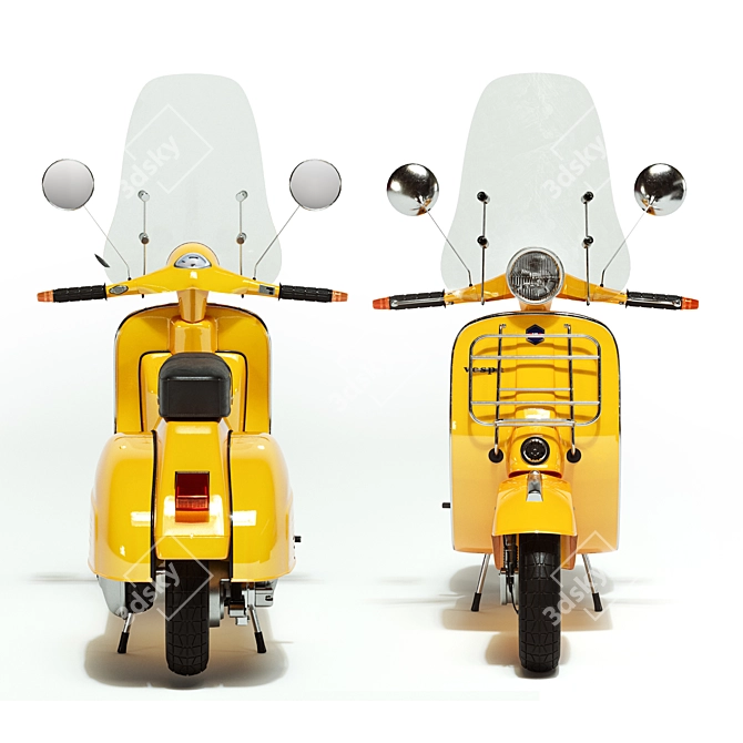 Vintage Vespa 3 - High Quality and Detailed 3D model image 4