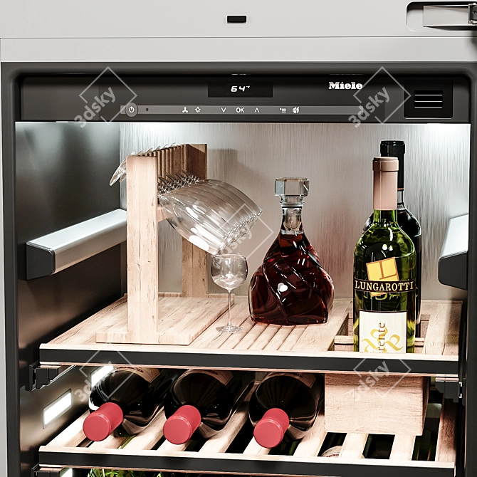 Luxury Wine Cooler Fridge 3D model image 6