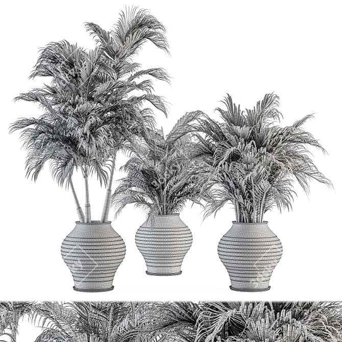 Tropical Oasis: Outdoor Plant Set 3D model image 4