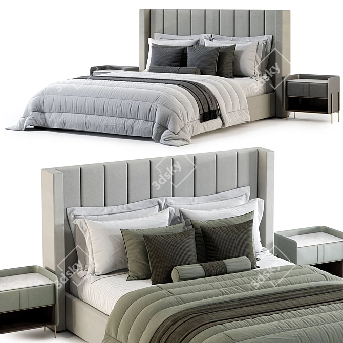 RH Modena Vertical Bed: High-Quality, Unwrapped, V-Ray Render 3D model image 3