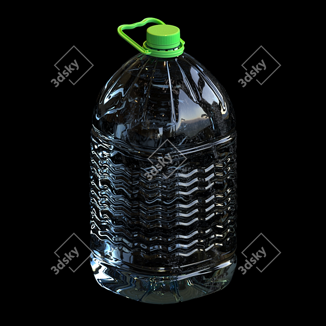 Reusable Water Bottle with Customizable Label 3D model image 3