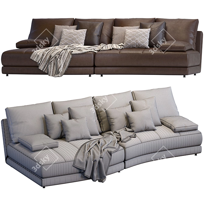 Modern Italian Sofa: Evans by Ditreitalia 3D model image 4