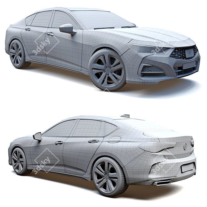 Sleek and Stylish Acura TLX 3D model image 5