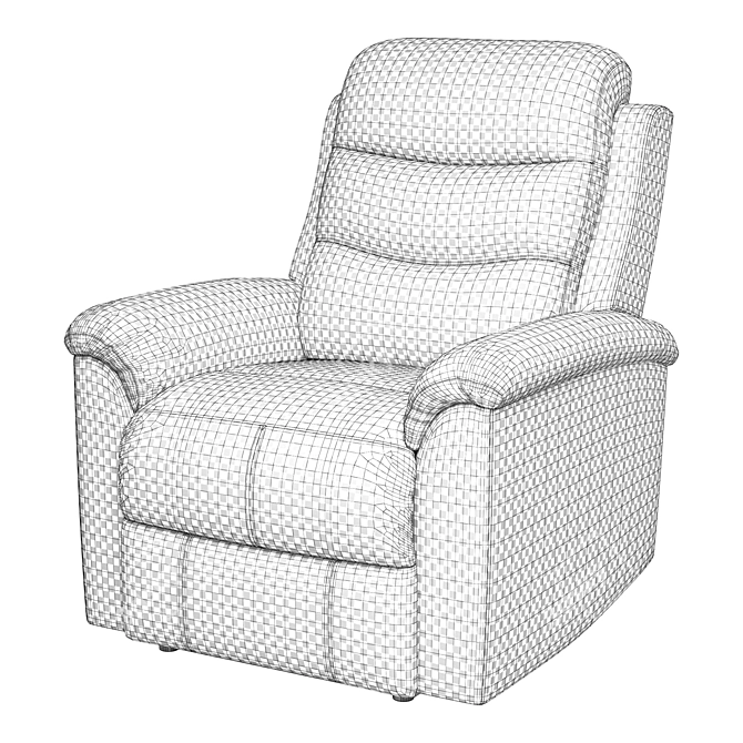 Smoke Leather Power Recliner: Ultimate Comfort & Style 3D model image 4