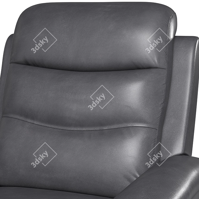 Smoke Leather Power Recliner: Ultimate Comfort & Style 3D model image 6