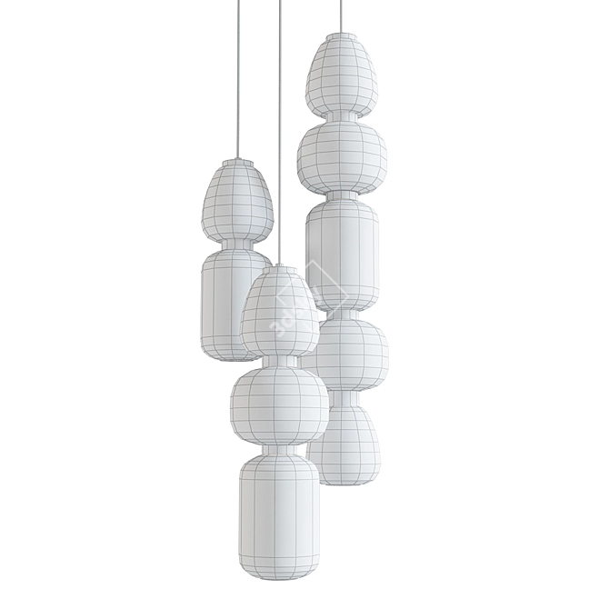 Modern Geometric Pendant Light 3D model image 2